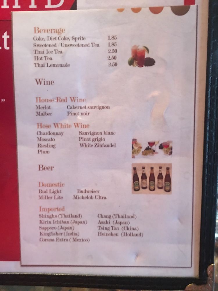 Online Menu Of Thai Orchid Restaurant Orangeburg South Carolina