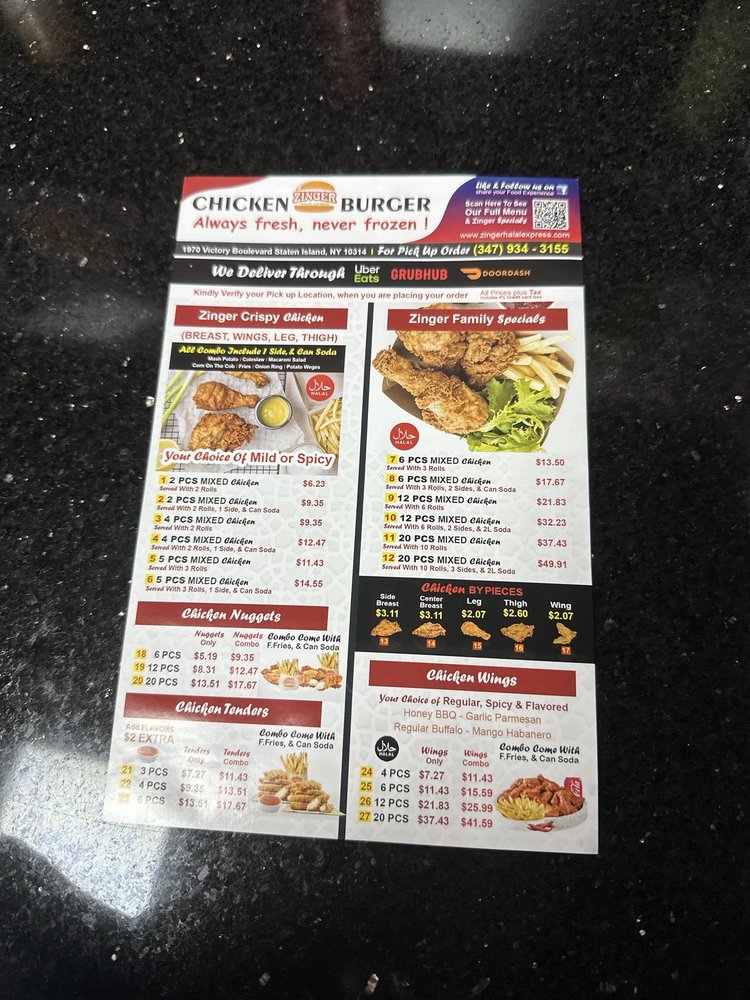 Chicken Zinger Burger