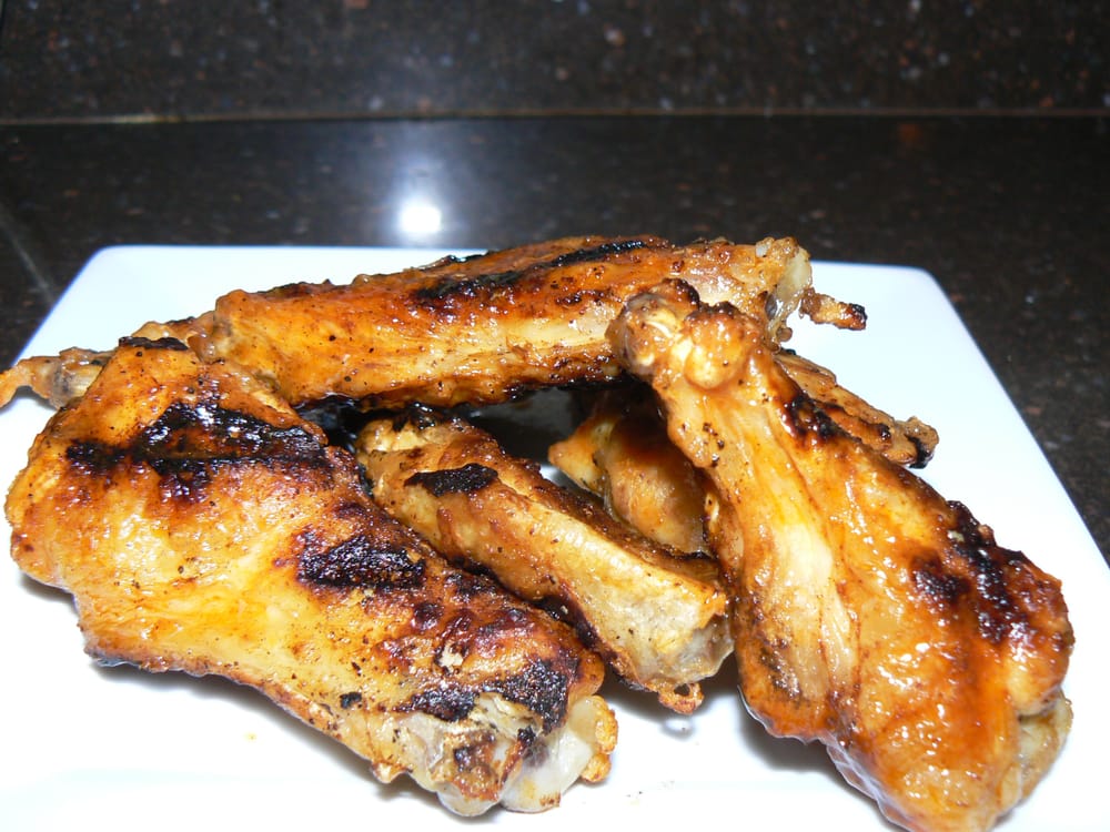 Baked then Grilled Wings with Frank's Hot Sauce....Absolutely