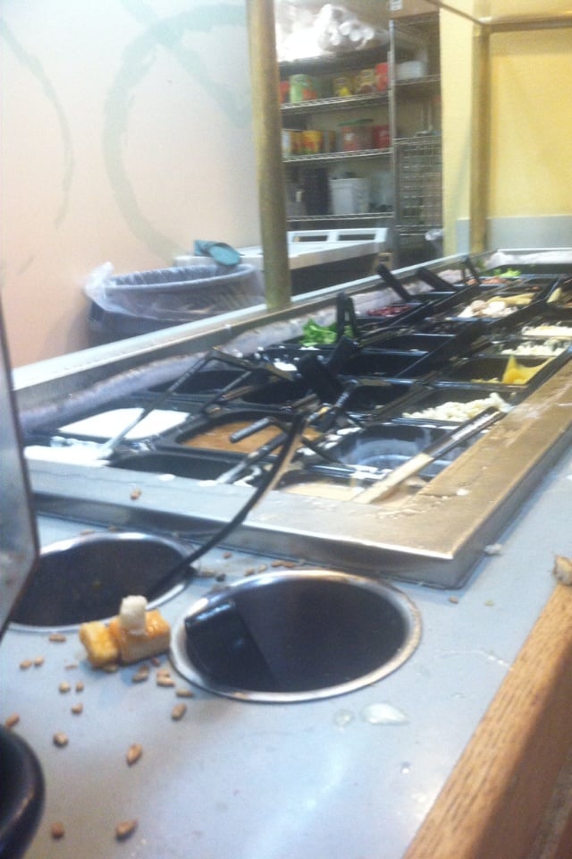 This Is There Salad Bar As All The Employees Stood Around If Photo Of Round Table Fairfield Ca United States This Is There