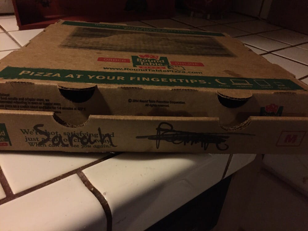 Love How They Crossed Out The Other Customer S Name And Wrote Mine Photo Of Round Table Merced Ca United States Love How They