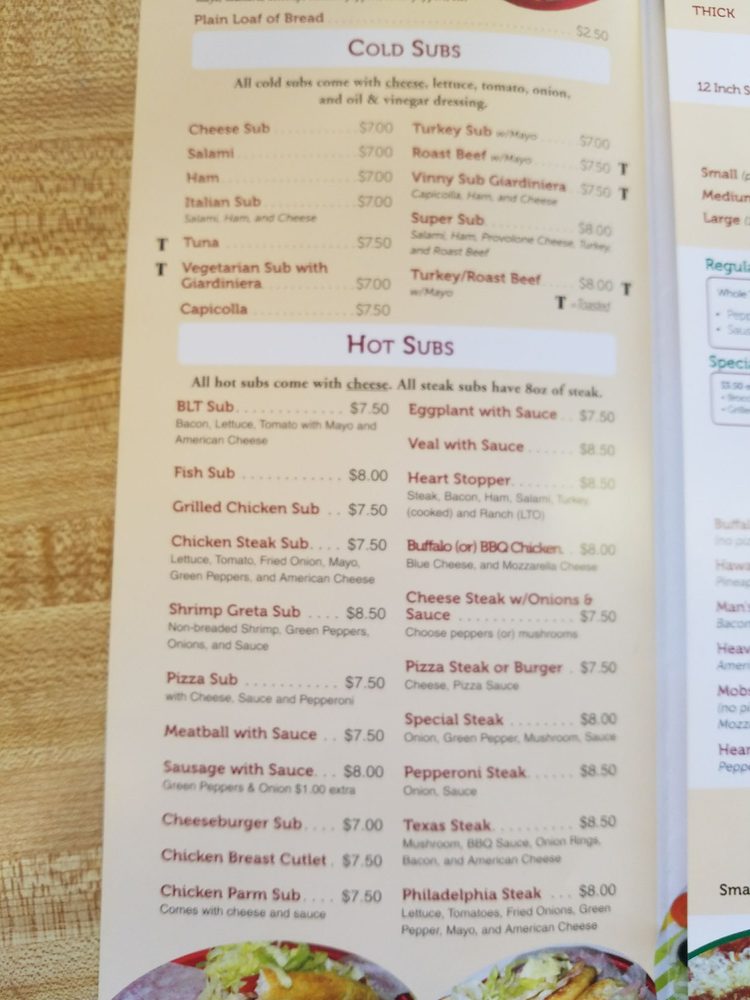 Vinny Restaurant Pizza & Subs