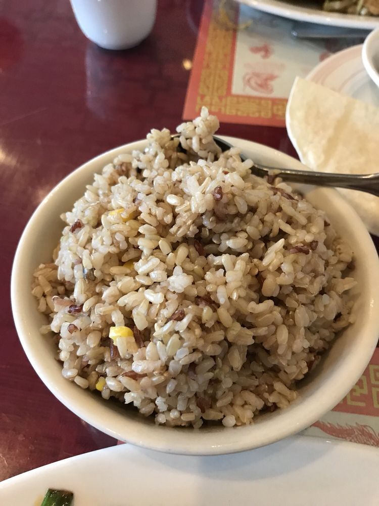 Steamed Brown Rice A Little Dry For Me Also Has Corn In It Was Photo Of Imperial Palace Chinese Restaurant Federal Way Wa United States Steamed