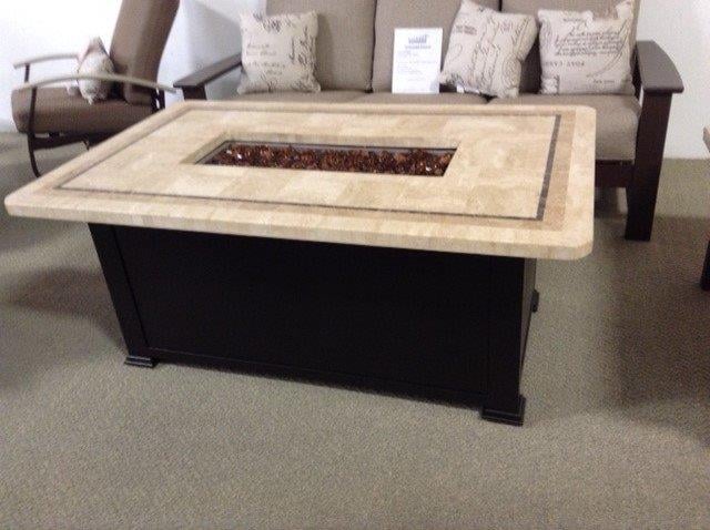 Patio Renaissance 36 X 58 Outdoor Propane Fire Pit With Travertine 61 Photos For Inside Out Furniture Direct