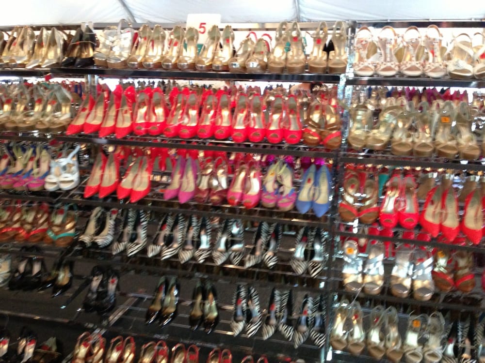 row and rows of shoes for 15 yelp