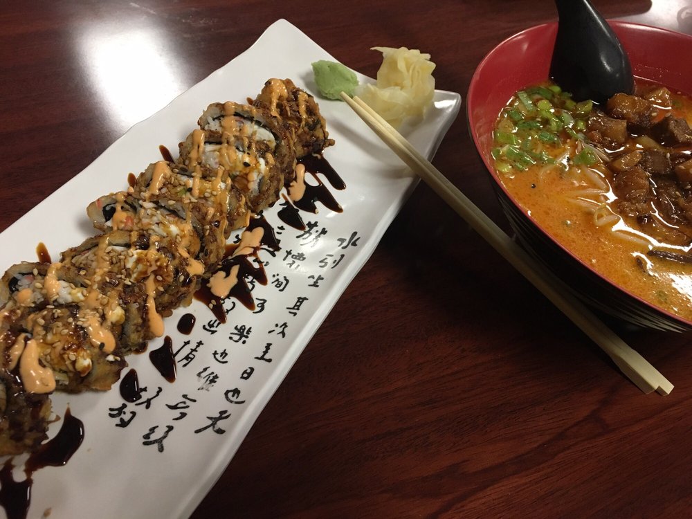 Delicious Kyoto Roll 11 99 And Mayu Garlic Ramen Yelp Photo Of 77 Asian Kitchen North Hollywood Ca United States Delicious Kyoto