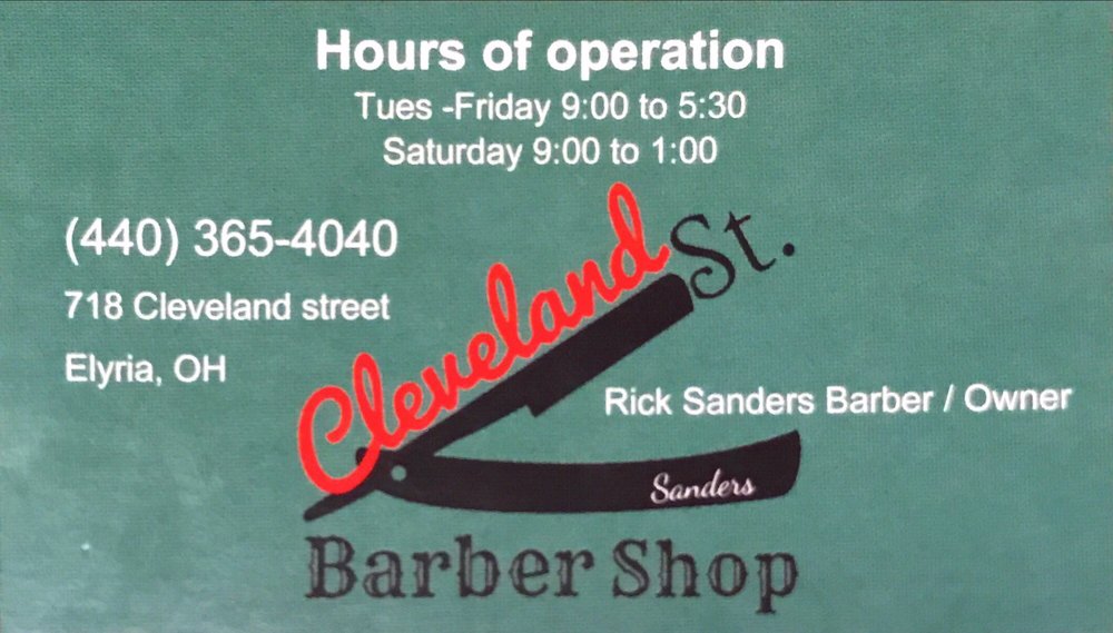 Cleveland Street Barber Shop Barbers 718 Cleveland St, Elyria, OH
