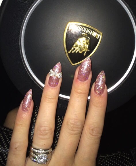 Glitter Pointy Nails Yelp Photo Of Top Nails Airdrie Ab Canada Glitter Pointy