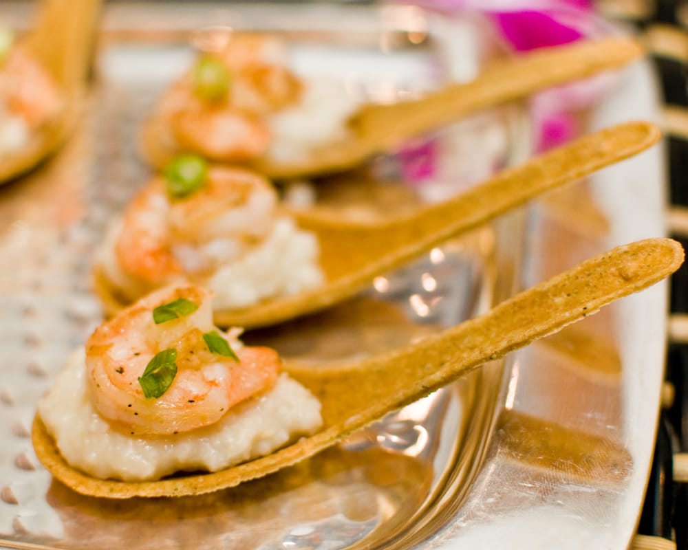 Shrimp and Grits on Edible Spoons Yelp