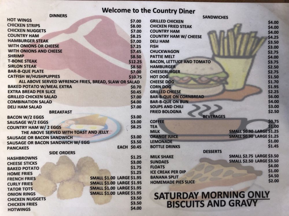 Country Diner 752 Hwy 13, Cunningham, TN 2019 All You Need to Know