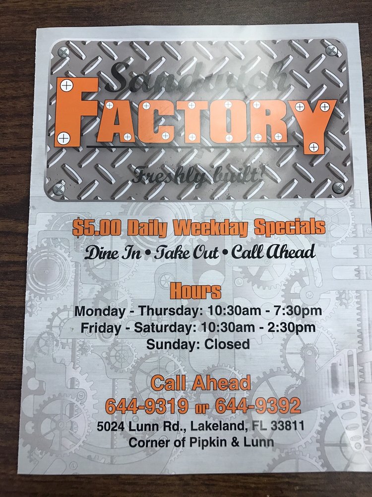 The Sandwich Factory 10 Photos & 27 Reviews Sandwiches 5024 Lunn