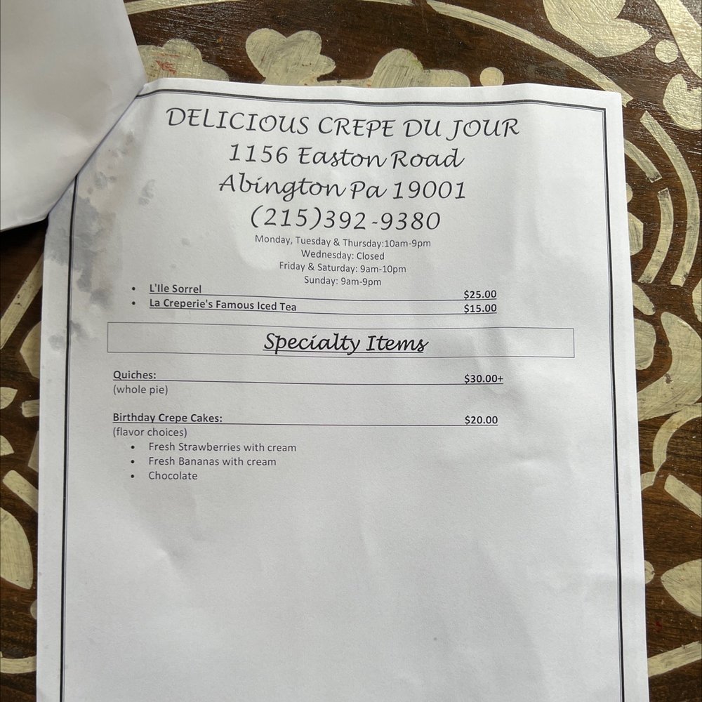 Delicious Crepe Du Jour
