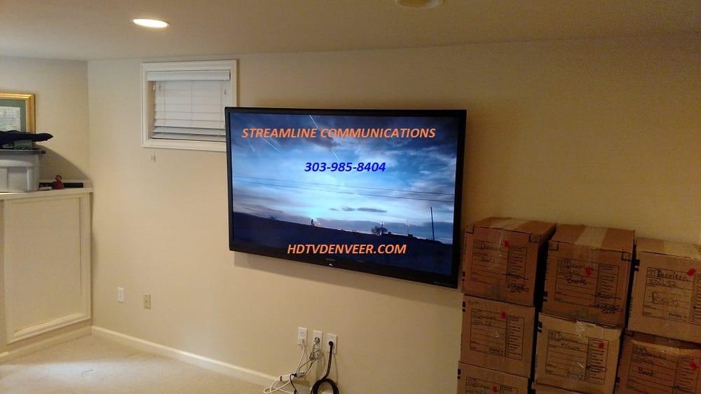 Tv Wall Mount Install Av Prewire Retrofit Cabling Wiring Photo Of Streamline Communication Denver Co United States Tv Wall Mount Install