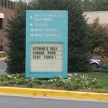 Attman S Coming To Cabin John Mall Soon Yelp