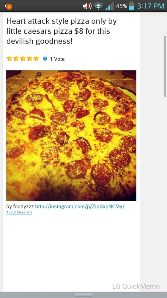 Ay this little ceasers dont know what a heart attack special pizza is