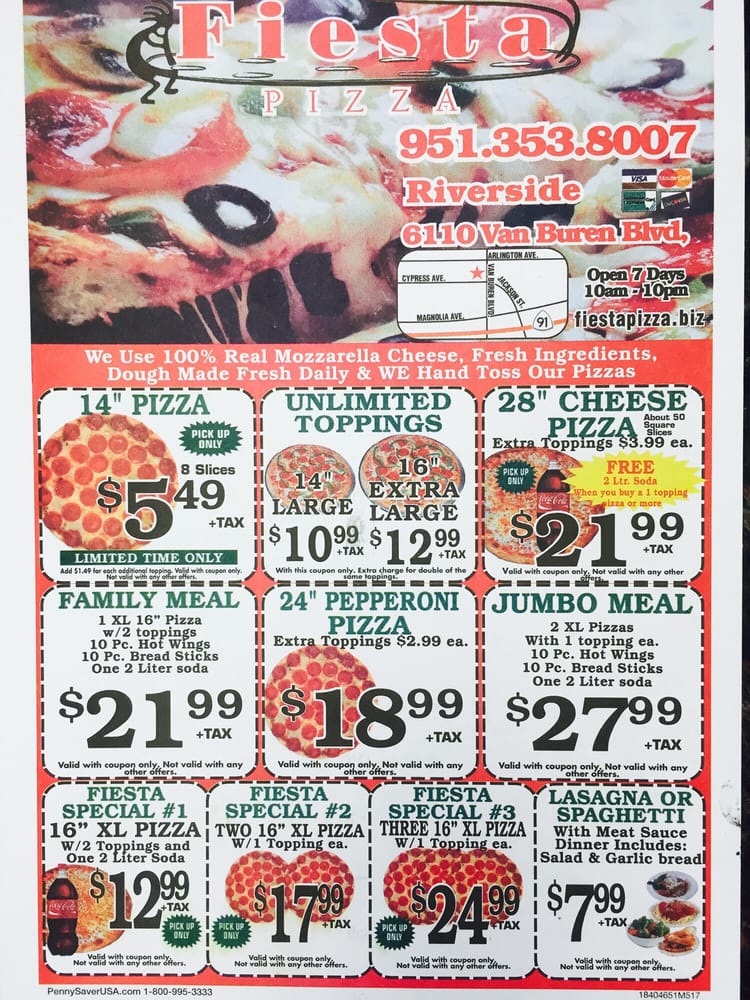 Fiesta Pizza 23 Photos & 36 Reviews Pizza 6110 Van Buren Blvd