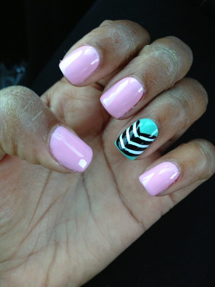 I love tnails! These are acrylic nails with regular nail polish