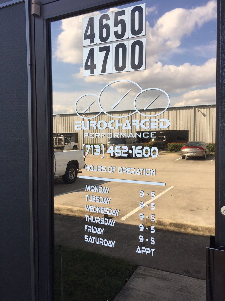 Eurocharged Performance S Front Door With Business Hours Yelp Photo Of Eurocharged Performance Houston Tx United States S Front Door