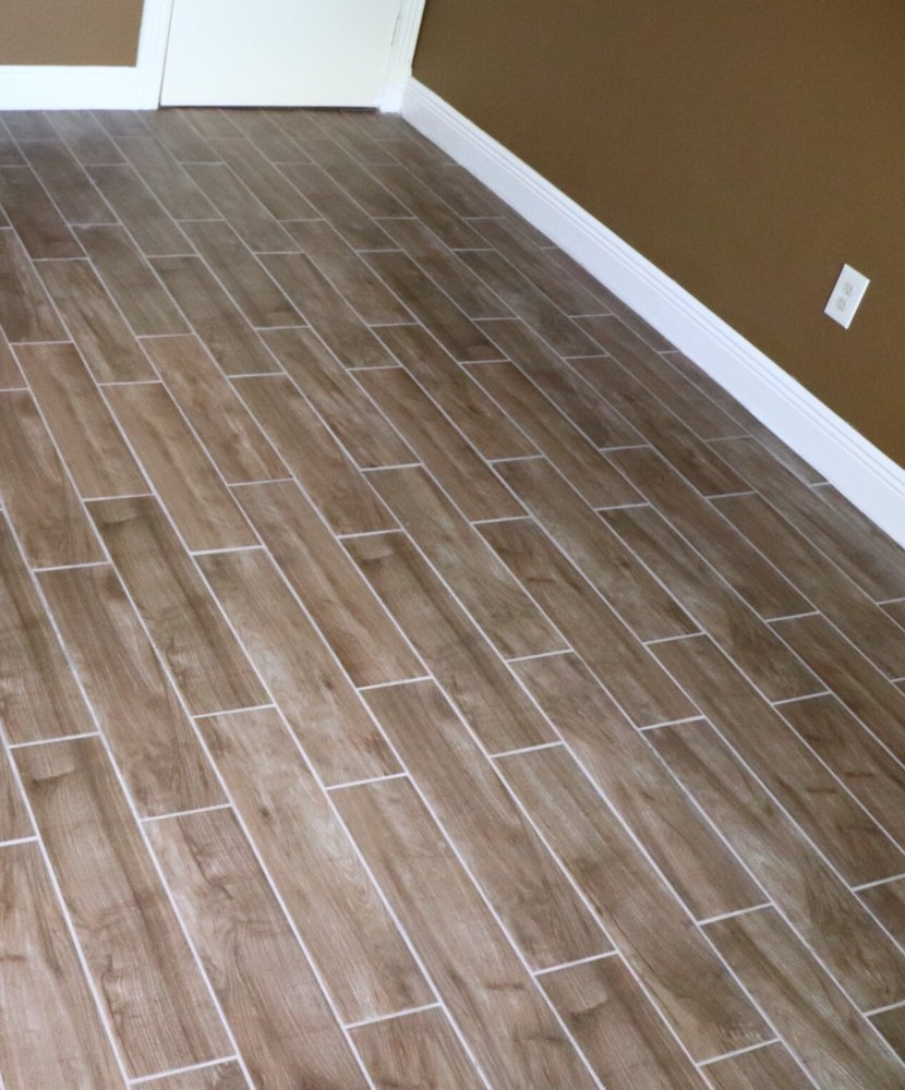 New Porcelain Wood Look Tile Installed Yelp Photo Of Pdt Solutions Houston Tx United States New Porcelain Wood Look