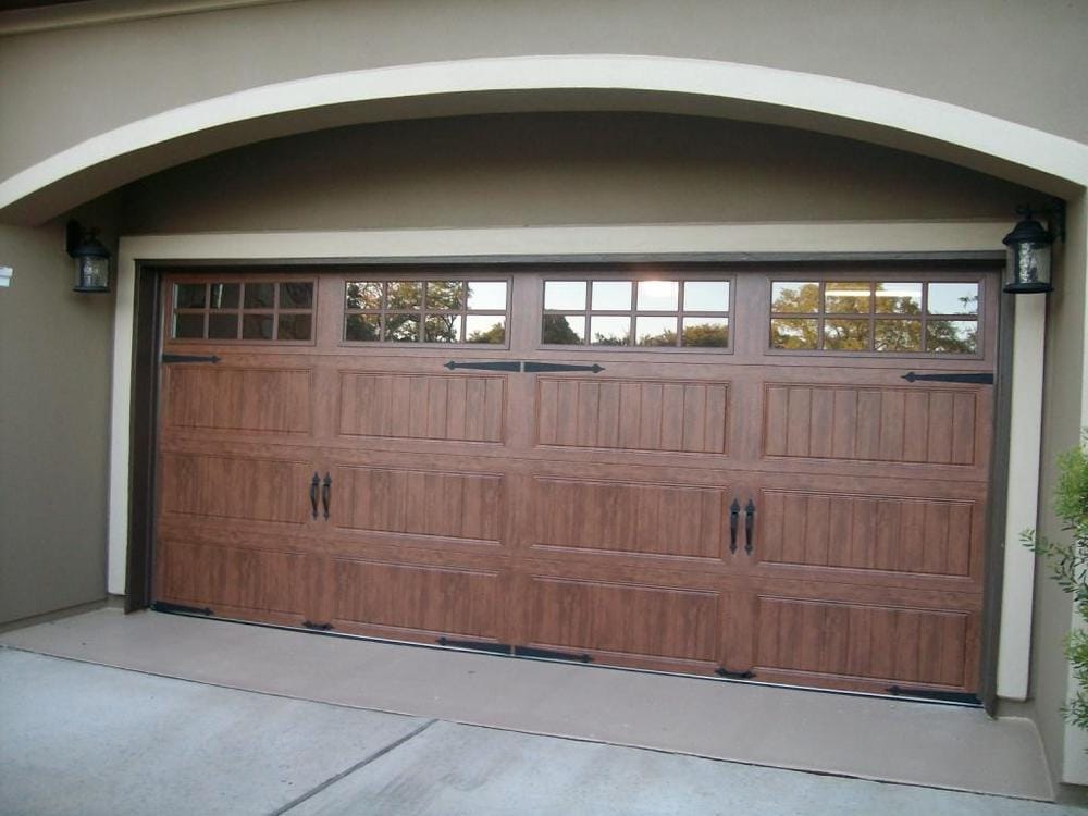 Clopay Gallery Dark Oak Ultra Grain Paint System With Liftmaster Photo Of Castle Garage Doors And Gates Escondido Ca United States Clopay