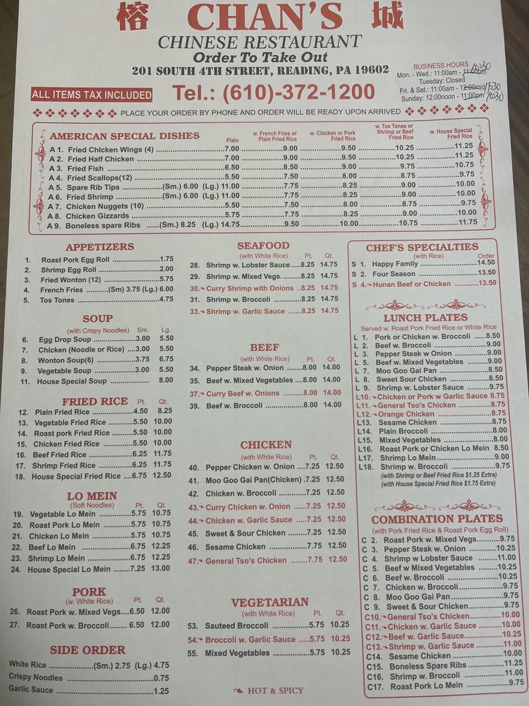 Chan's Chinese Restaurant