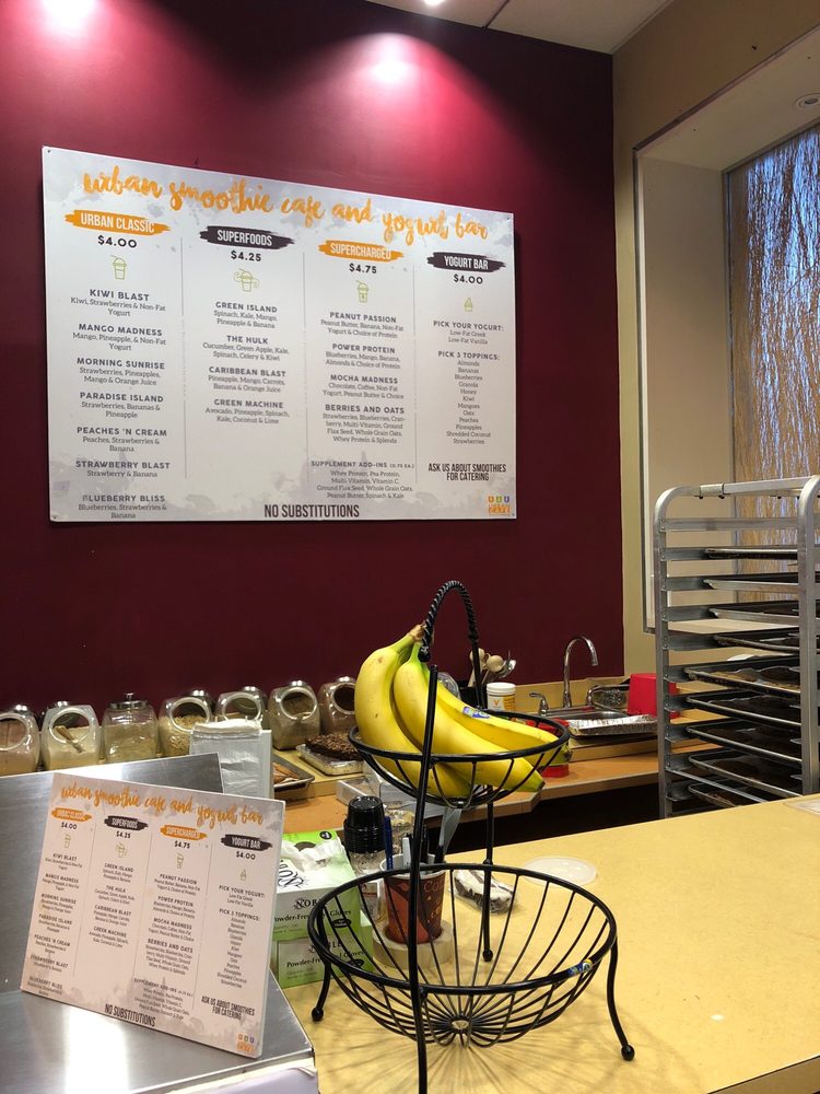 Urban Cafe Made To Order Smoothie Bar Menu Yelp