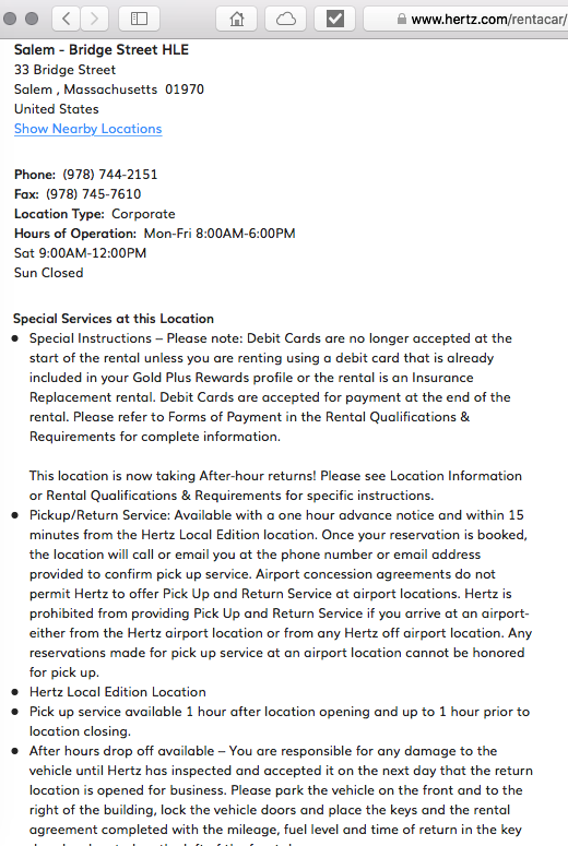 Hertz 12 Reviews Car Rental 33 Bridge St, Salem, MA