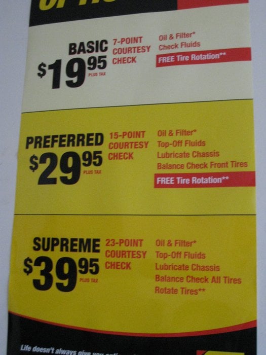 Oil Change Prices Yelp