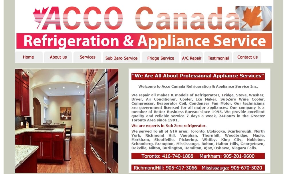 Acco Canada Refrigeration & Appliance Service