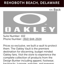 Oakley Vault - Outlet Stores - 36470 Seaside Outlet Dr, Rehoboth ... Photo of Oakley Vault - Rehoboth Beach, DE, United States