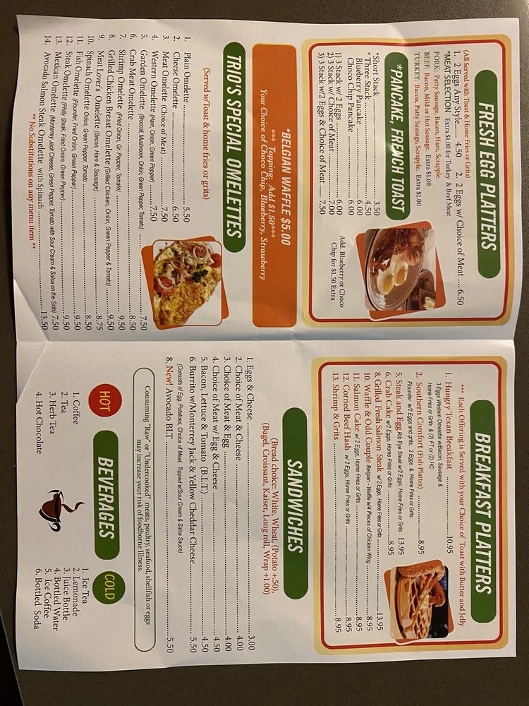 Trio Breakfast & Lunch