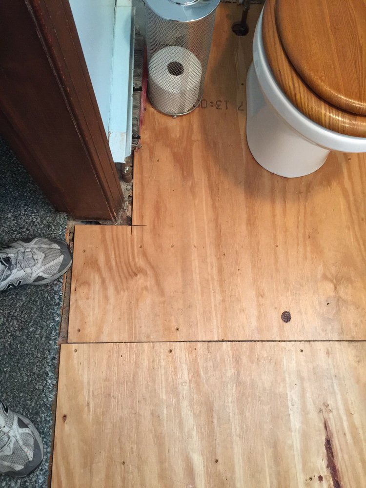 Again Small Pieces Of Plywood Create Es Around The Edge Where Photo Of Paul The Plumber Derry Nh United States Again Small Pieces