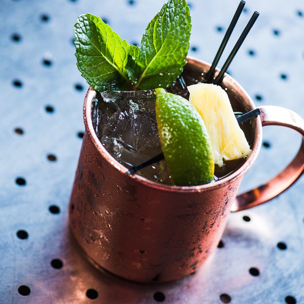 Enjoy one of four refreshing mules from our menu Moscow, Jameson