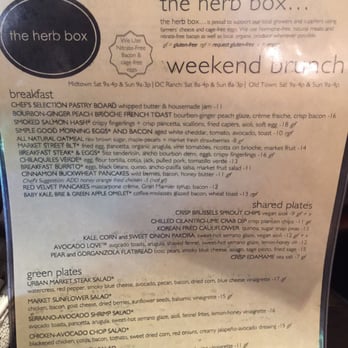 the herb box menu the herb box menu