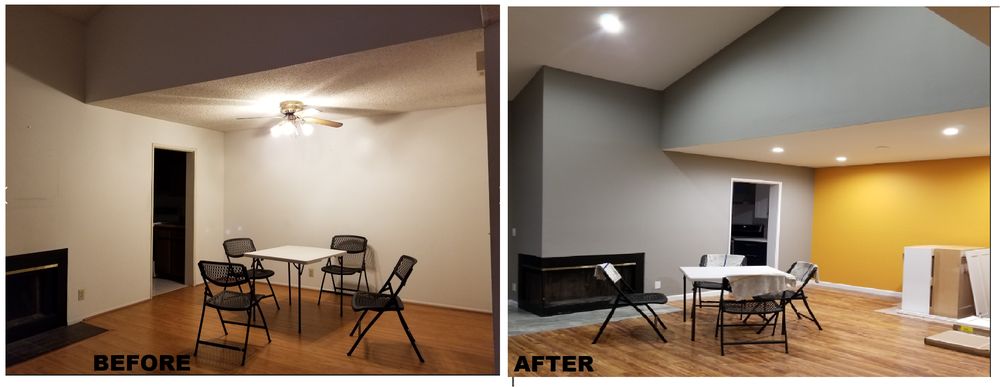 Removed Popcorn Ceiling And Painted Walls Including Multiple Accent 2 Photos For A P Painting Maintenance