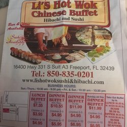 Li S Hot Wok Sushi Hibachi Bars 16400 Us 331 Freeport Photo Of Li S Hot Wok Sushi Hibachi Freeport Fl United States
