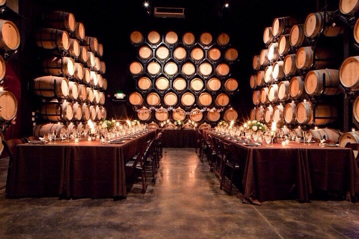 Reception Set Up In The Barrel Room At Our Wedding On November 8 Photo Of Wiens Family Cellars Temecula Ca United States Reception Set