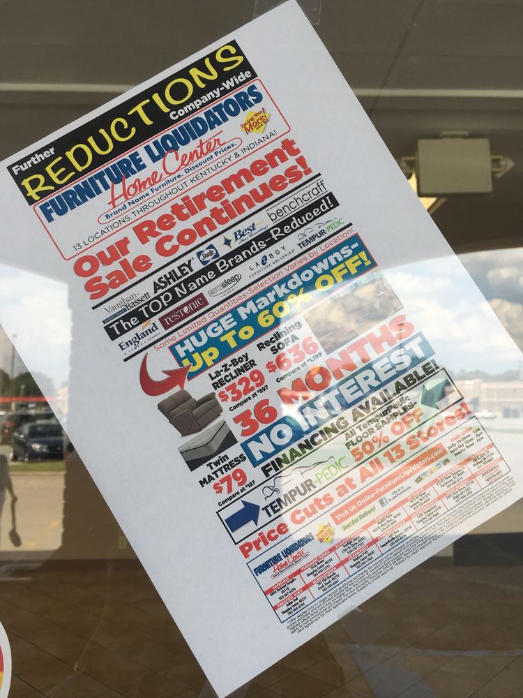 Furniture Liquidators Home Center S 1425 10th St Furniture Liquidators Home Center S 1425 10th St Jeffersonville In Phone Number Yelp
