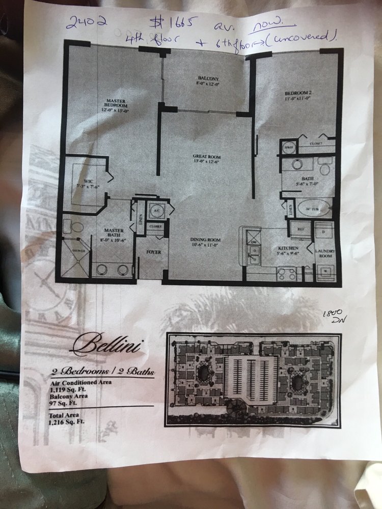 2 2 Bellini Model Floor Plan Yelp