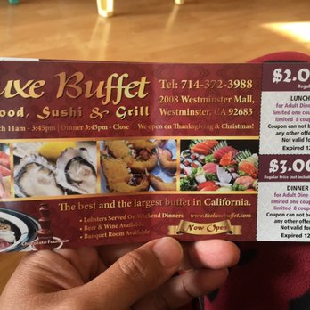 The luxe buffet discount codes / Clean Specials photograph relating to Luxe Buffet Ontario Printable Coupon known as The luxe buffet discount coupons / Contemporary Bargains