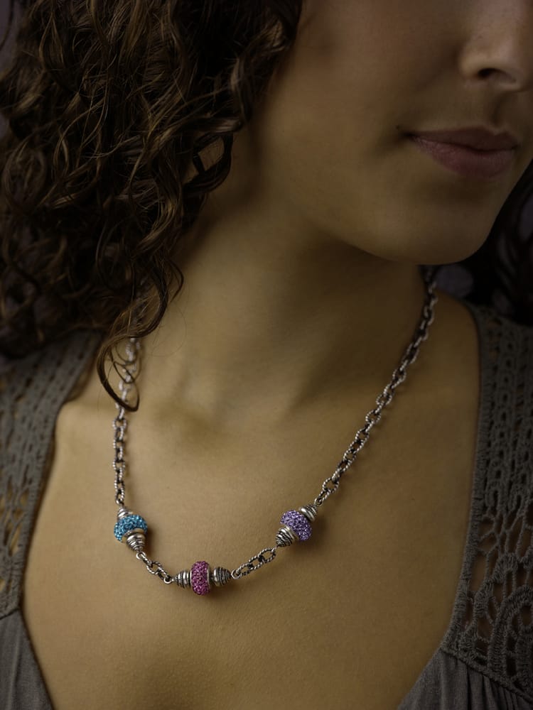 Whitten's WHIMSY interchangeable bead necklace. Trollbeads, Chamillia