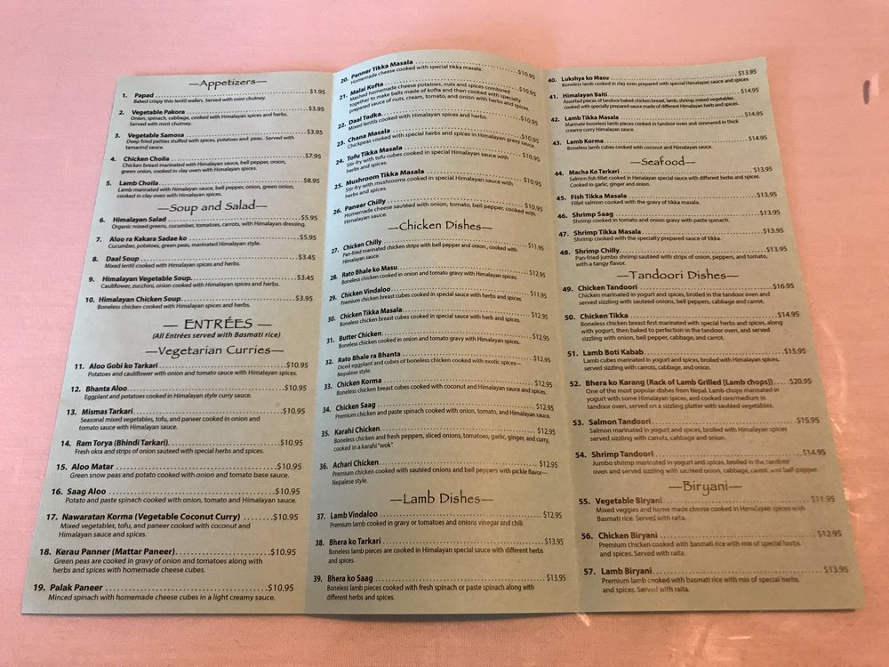 Himalayan Kitchen Menu Encinitas Himalayan Kitchen Menu Encinitas