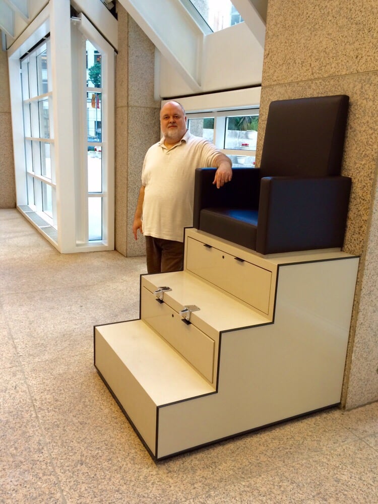 Shine On Shoe Care Chair And Drop Off In The Main Lobby
