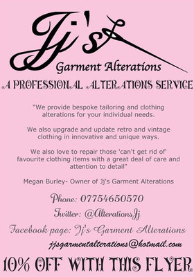jjs garment alterations tailor sewing alterations 95 alteration flyer