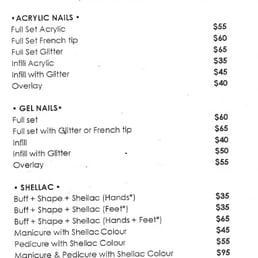 Phanu Nail Bar Beauty Makeup 251 Victoria Street Abbotsford Photo Of Phanu Nail Bar Abbotsford Victoria Australia Pricelist As July
