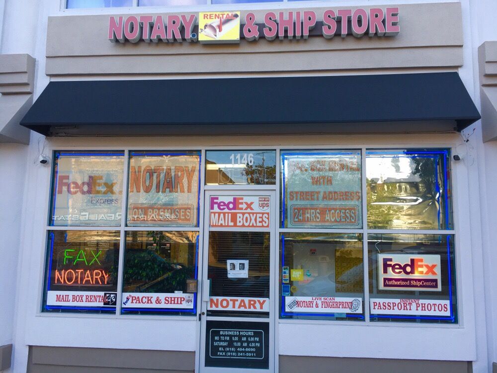 Notary And Ship Store 32 Reviews Notaries 1146 N Central Ave, Glendale, CA Phone Number