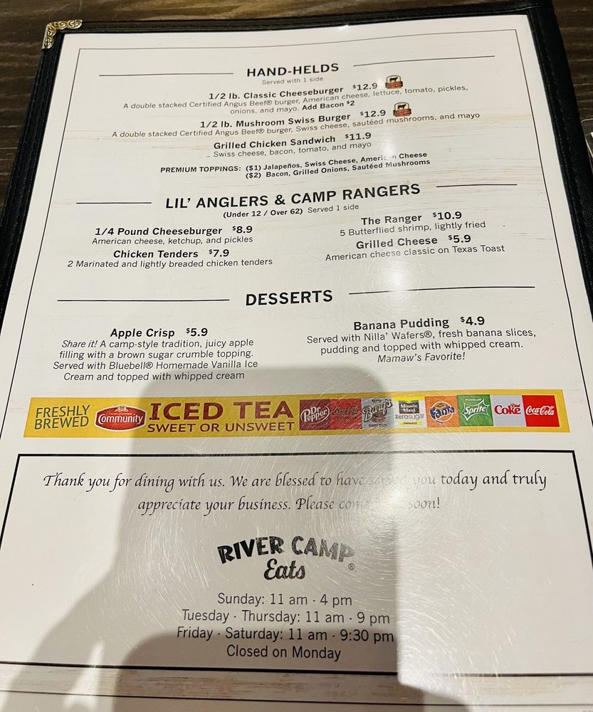 River Camp Eats