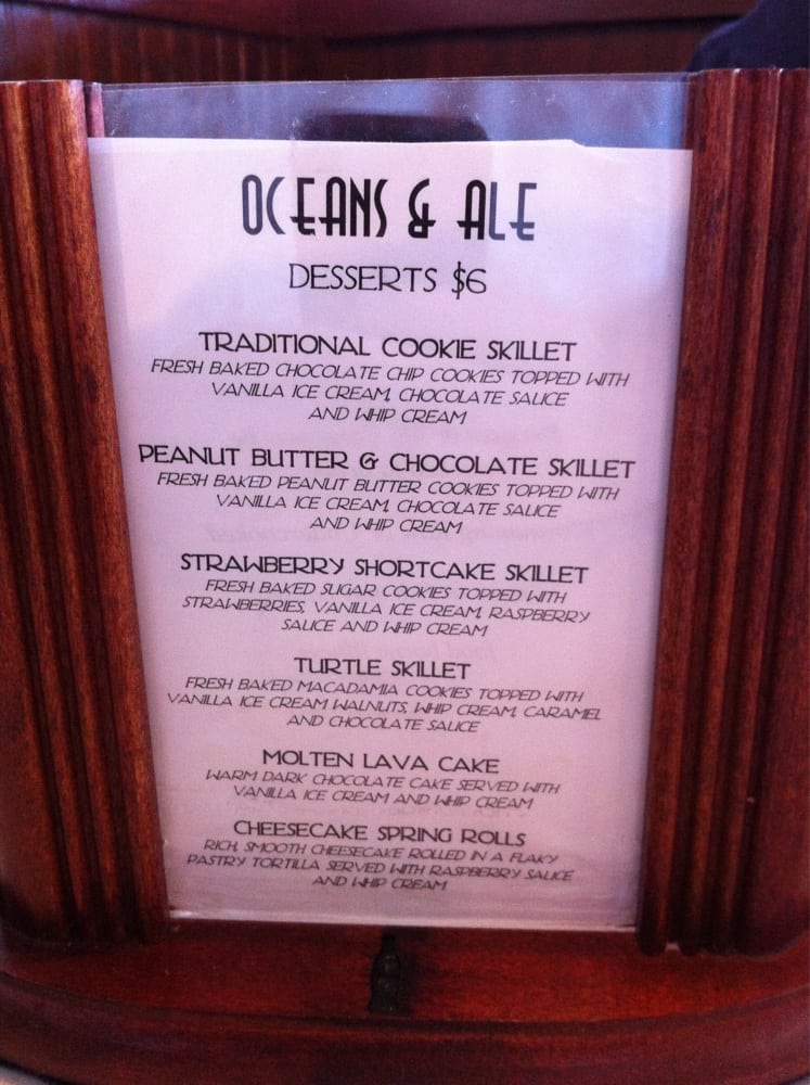 Warm cookie in an iron skillet topped with ice cream. Yelp