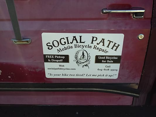 Social Path Bicycles Mobile Repair Bike Repair Maintenance
