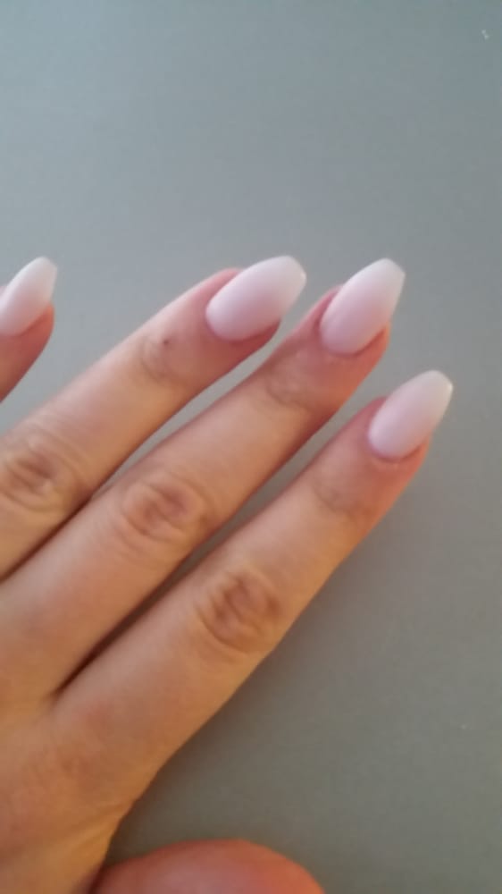 Gel 2 Coats Funny Bunny 1 Coat Matte Top Shape Skinny Almond Photo Of Garden Nail Spa Dallas Tx United States Gel 2 Coats